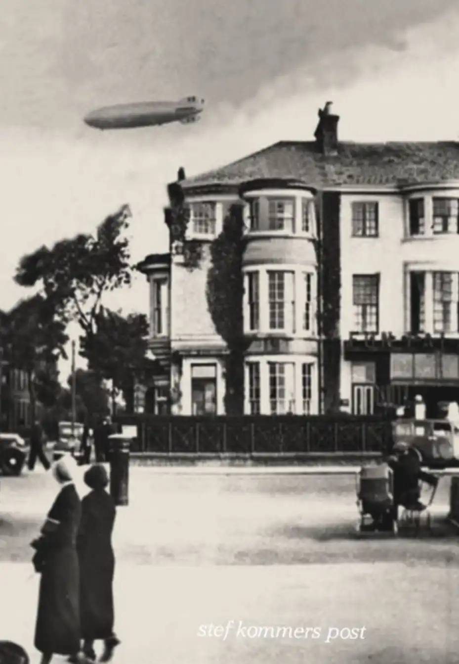 The Hindenburg over Northumberland Street 1936